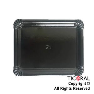 BANDEJA LAMINADA N.05 28 x 30 CM NEGRO x 10